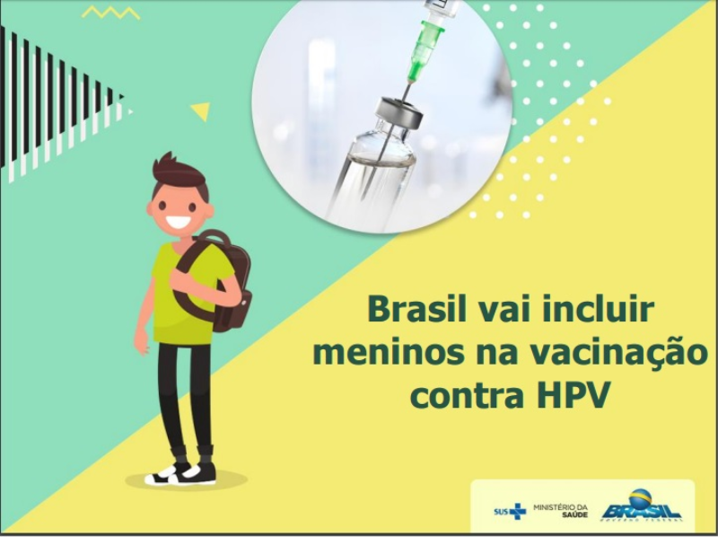 Vacinação contra o HPV para meninos de 12 e 13 anos!